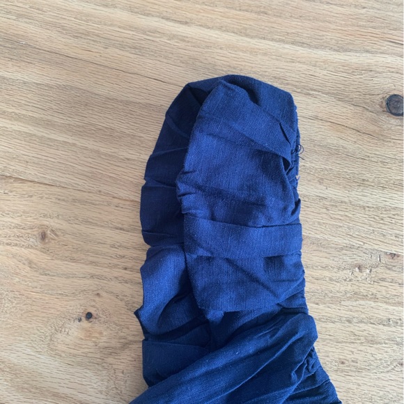 Jason Wu Blue Rouched Shirred Maxi Sleeveless Tiered Linen Dress NWT - Picture 11 of 17